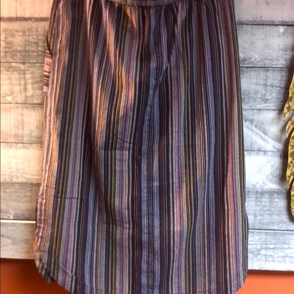 Mod-O-Doc Women's Stripe Button Front Peasant Skirt, Navy. XL - Picture 9 of 16